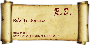 Réh Dorisz névjegykártya